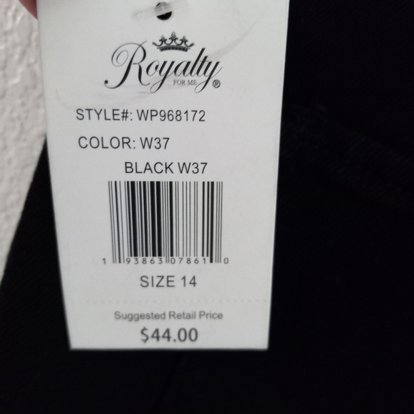 Vintage Royalty12 32x27 High Rise Button Fly Raw Hem Straight Jeans Black - Picture 12 of 14